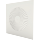 Square swirl diffuser 600 x 600, 500 mm fixed vanes and plenum box with 315 mm top connection - RAL 9010