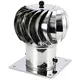 Wind-powered roof fan Cowl 250 mm stainless steel including roof slab - 180m3/h