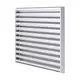 External wall grille 300x300 aluminum with fixed vanes