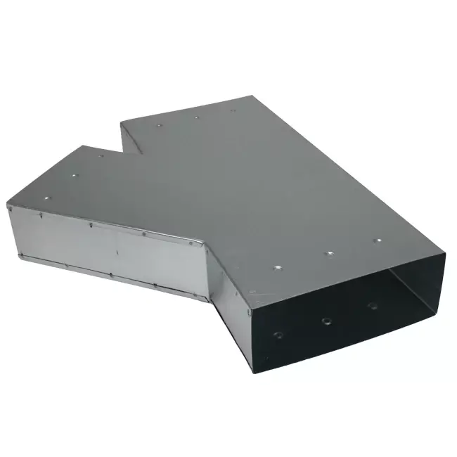 T-piece 45 degrees 220x80 mm - 170x80 mm for ducting
