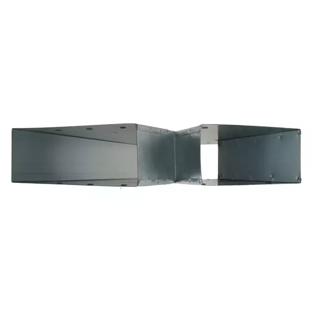 T-piece 45 degrees 220x80 mm - 170x80 mm for ducting