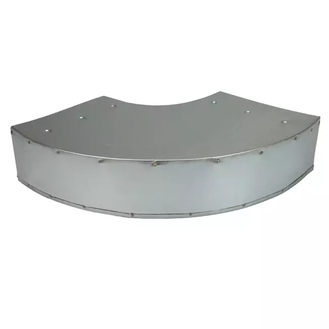 Bend 90 degrees 170x80 mm horizontal duct