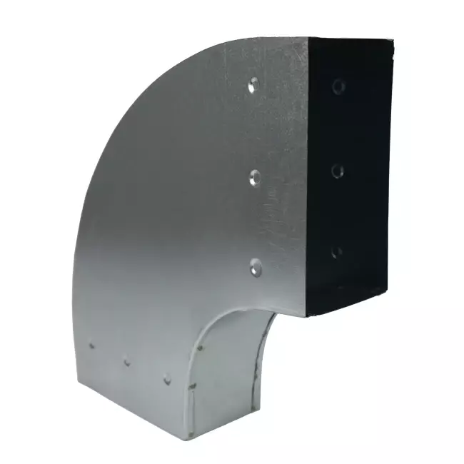 Bend 90 degrees 170x80 mm horizontal duct