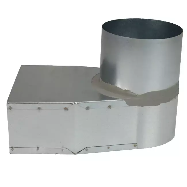 Slate corner piece 170x80 mm to diameter 125 mm for inlet duct