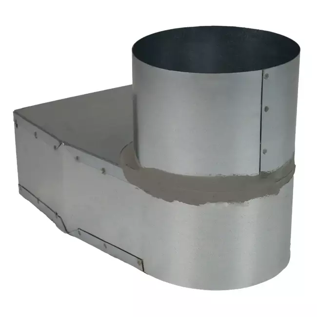 Slate corner piece 170x80 mm to diameter 125 mm for inlet duct