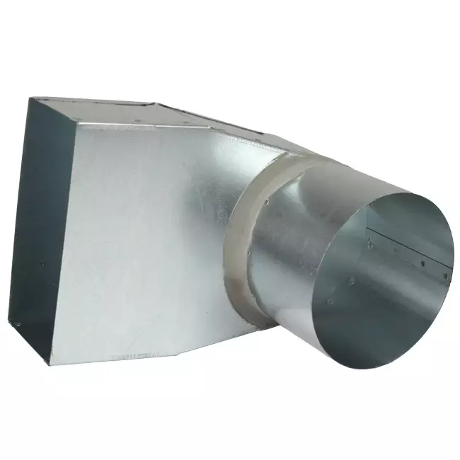 Slate corner piece 170x80 mm to diameter 125 mm for inlet duct