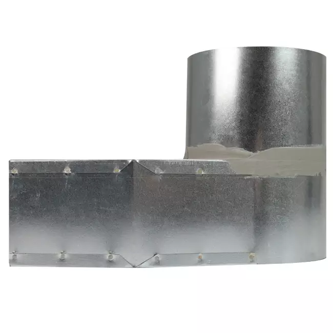 Slate corner piece 170x80 mm to diameter 125 mm for inlet duct