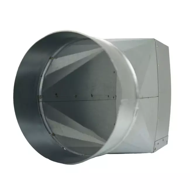 Transition piece 170x80 mm to diameter 150 mm for flue pipe