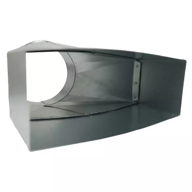 Transition piece 170x80 mm to diameter 150 mm for flue pipe