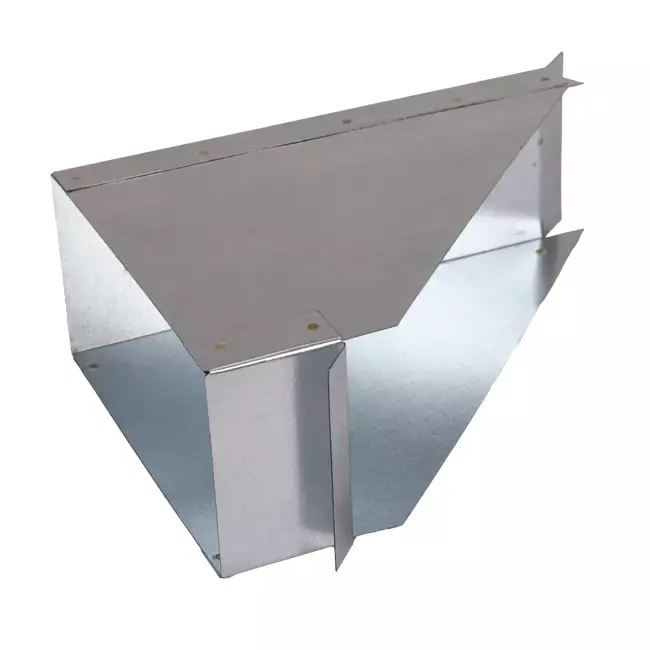 Side connection 170x80 mm 45 degrees for flue pipe