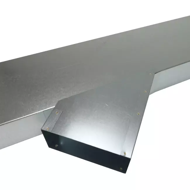 Side connection 170x80 mm 45 degrees for flue pipe