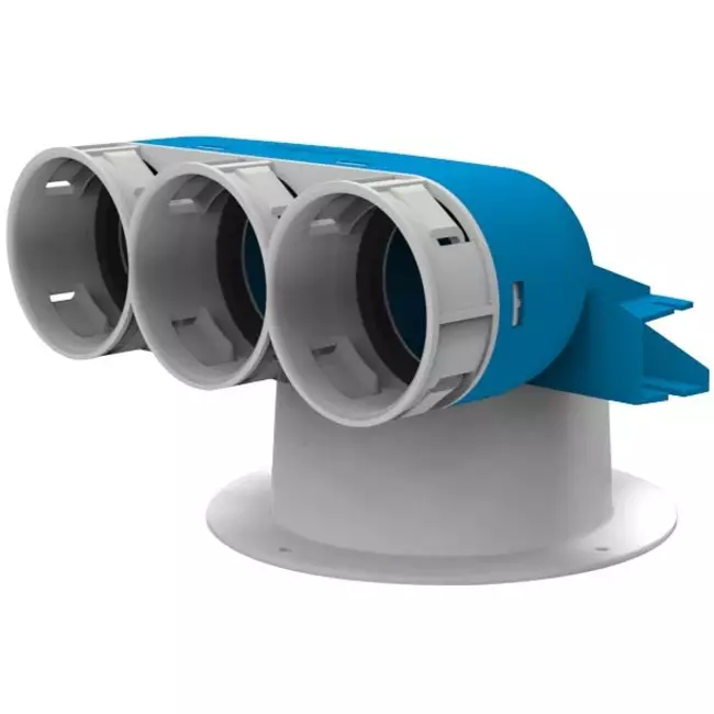 Vent-Axia Uniflexplus valve collector 3 x Ø69mm with Ø125mm spout