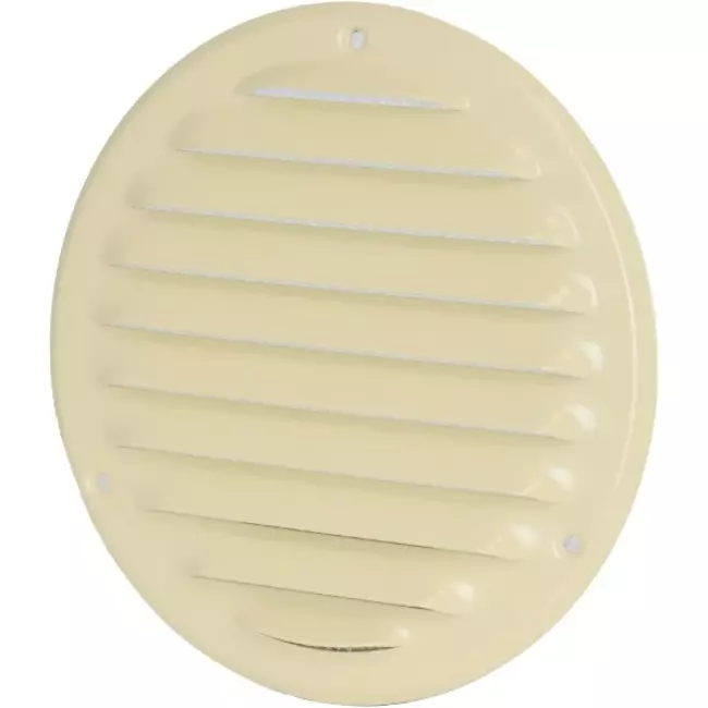 Metal ventilation grille round Ø125 mm beige - MR125Y - RAL1015