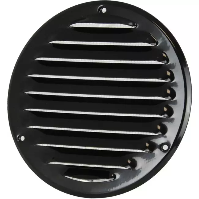 Metal ventilation grille round Ø125 mm black - MR125M - RAL9005