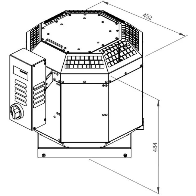 Roof fan flue gas outlet vertical - DVN 250 D2 F4 30
