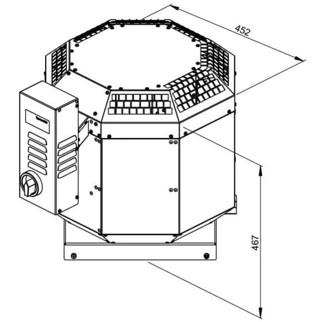 Roof fan catering energy efficient - DVN 250 EC 30