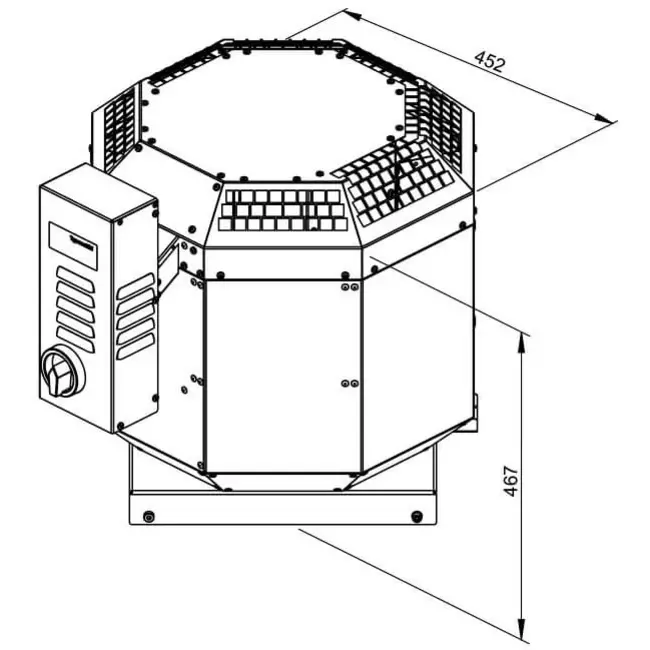 Roof fan catering met frequency-controlled - DVN 225 D2 30