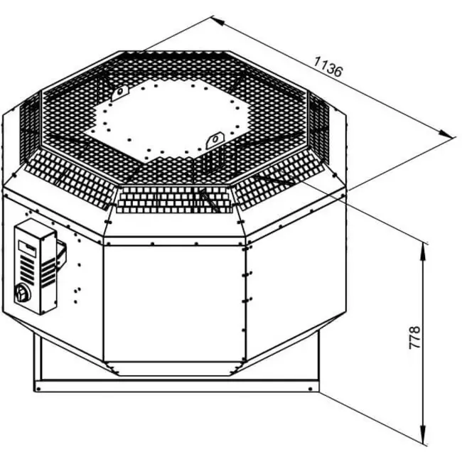 Roof fan catering met frequency-controlled - DVN 560 D4 30