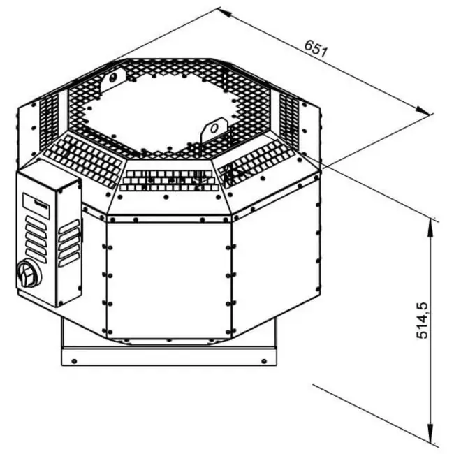 Roof fan insulated catering - DVNI 315 D2 30