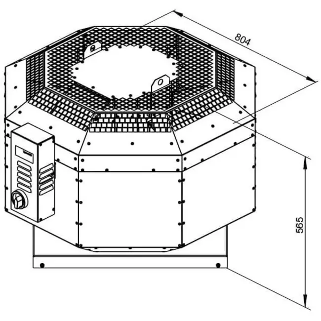 Roof fan insulated catering - DVNI 355 D4 30