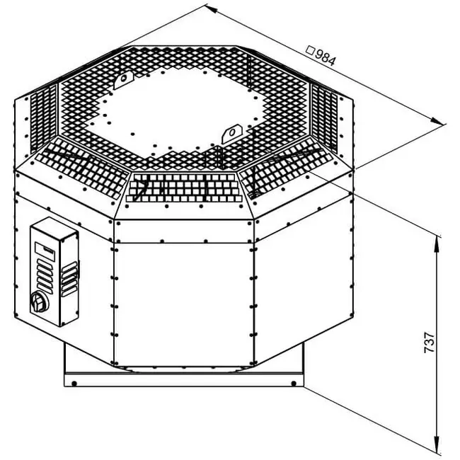 Roof fan insulated catering - DVNI 500 D4 30