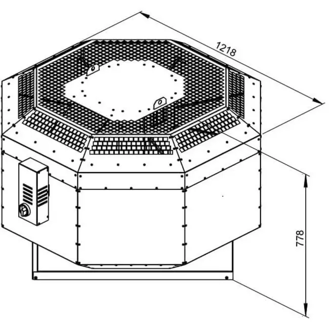 Roof fan insulated catering - DVNI 630 D4 30