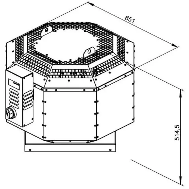 Roof fan insulated catering - DVNI 280 EC 30