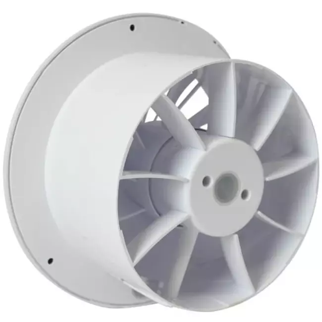 Bathroom extractor fan round white with timer - Ø 150 mm - aRid 150 BB TS