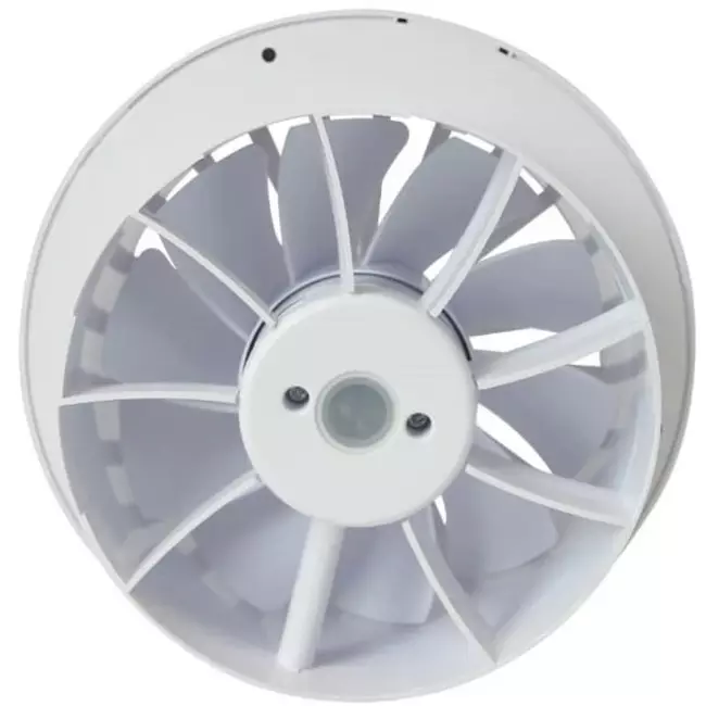 Bathroom extractor fan round white with timer - Ø 150 mm - aRid 150 BB TS