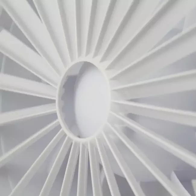 Bathroom extractor fan round white with timer - Ø 150 mm - aRid 150 BB TS
