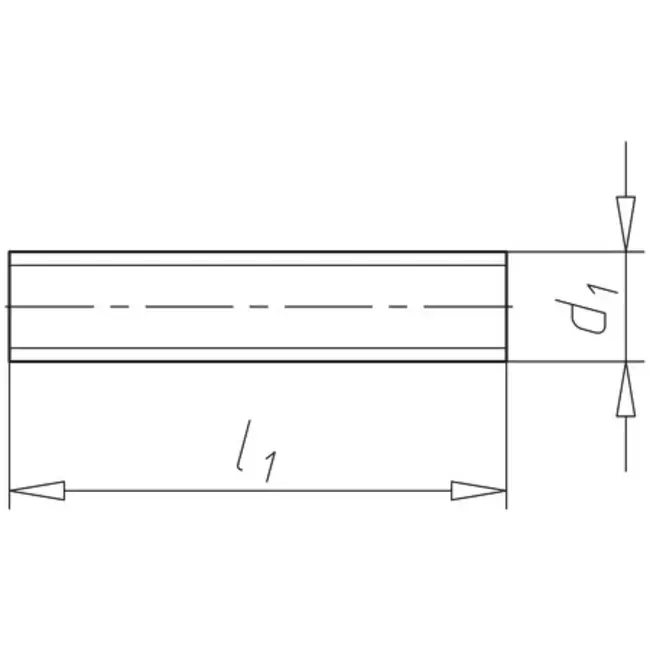 Threaded rod piece M8 x 20mm (100 pieces)