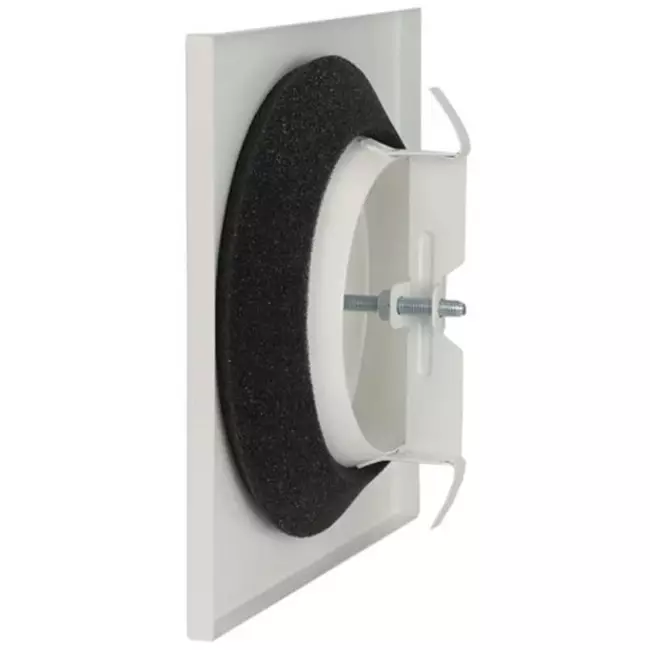Ventilation valve supply metal square Ø125 mm white with friction springs - DVSQ-P125