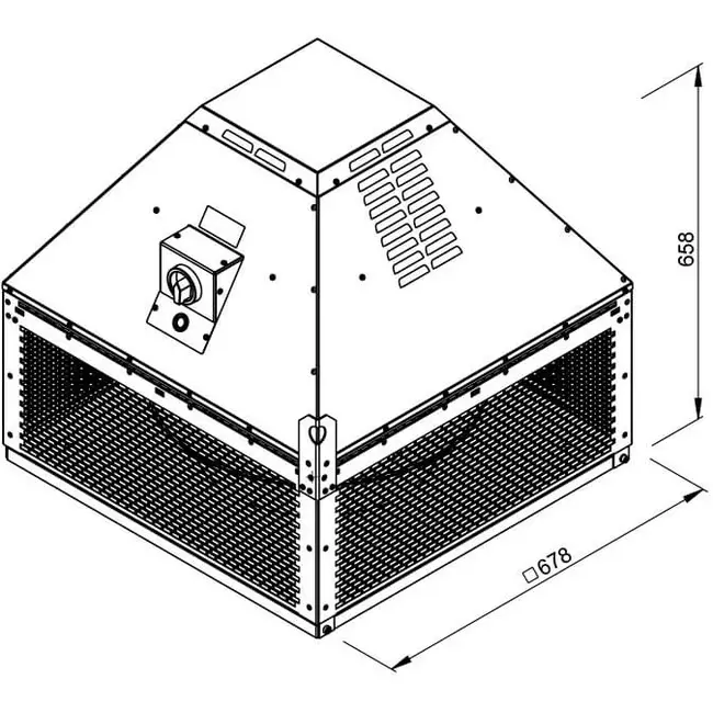Roof fan flue gas outlet horizontal - DHN 450 D4 F4 30