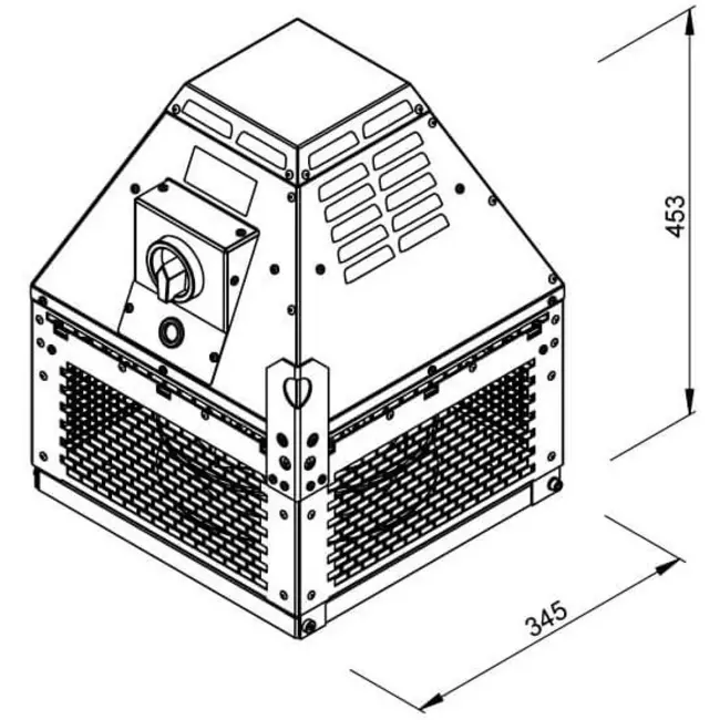 Roof fan flue gas outlet horizontal - DHN 225 D2 F4 30