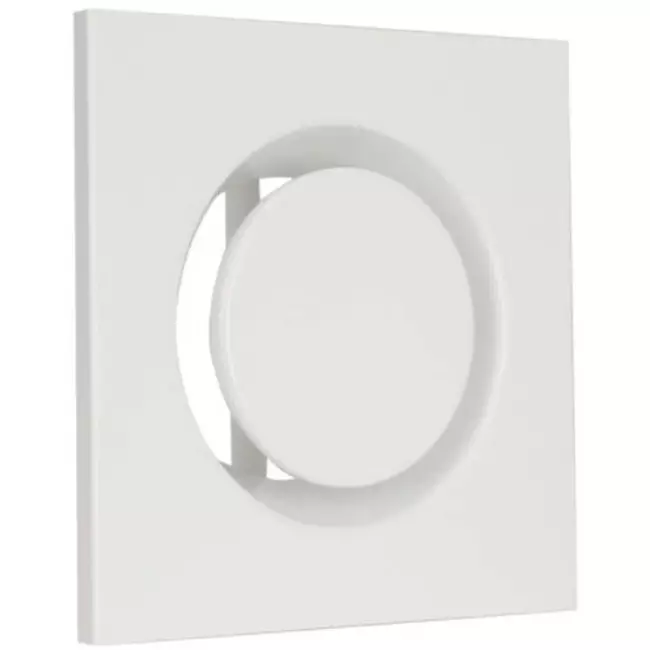 Ventilation valve supply metal square Ø125 mm white with friction springs - DVSQ-P125