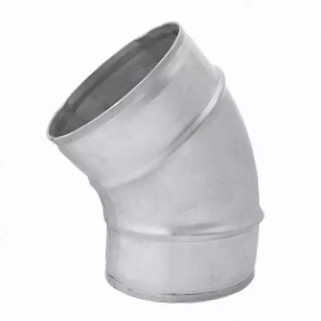 Bend diameter 80 mm 45 degrees (not safe)