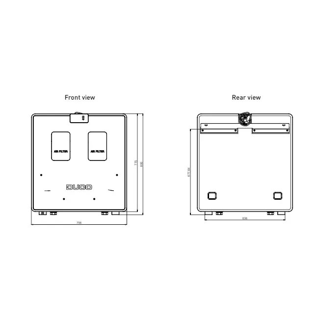 Duco MVHR unit DucoBox Energy Comfort D400 - plug type G