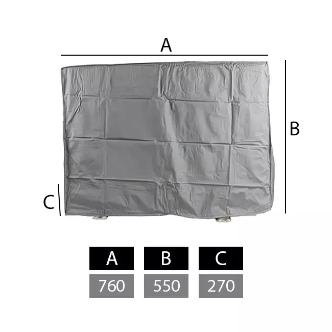 Cover for outdoor units small 760 x 550 x 270 mm
