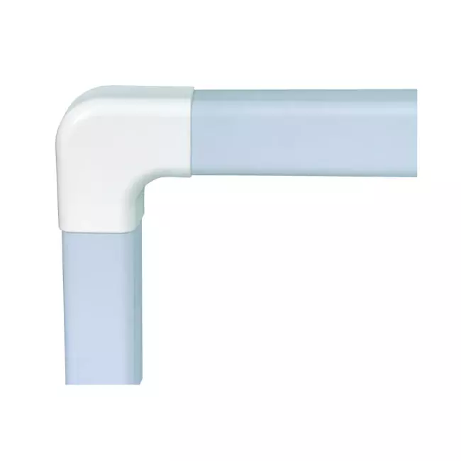 Climaplus air conditioning duct Angle flat bend 125 x 75mm RAL 9010 WHITE