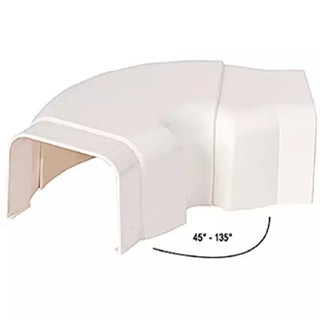 Climaplus air conditioning duct Adjustable bend 70x55mm RAL 9010 WHITE