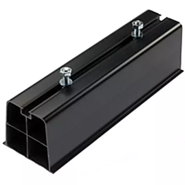 Mounting bar outside unit made of hard PVC, length 450mm
