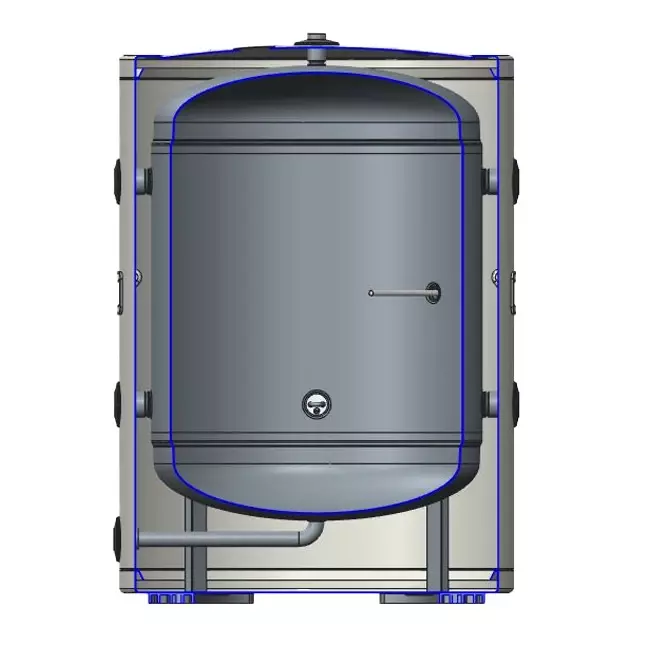 Buffer vessel stainless steel Duplex 100L with 2KW resistor
