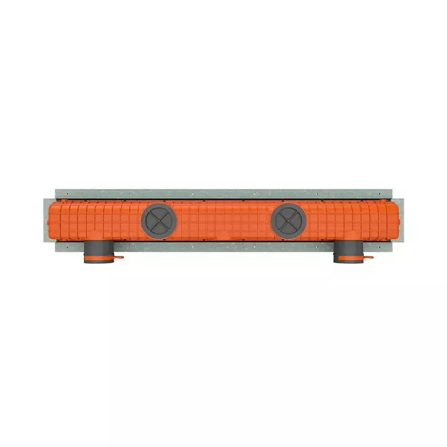 Ergovent plasterable frameless linear grille 1000 mm with 75 mm connection diameter – profile