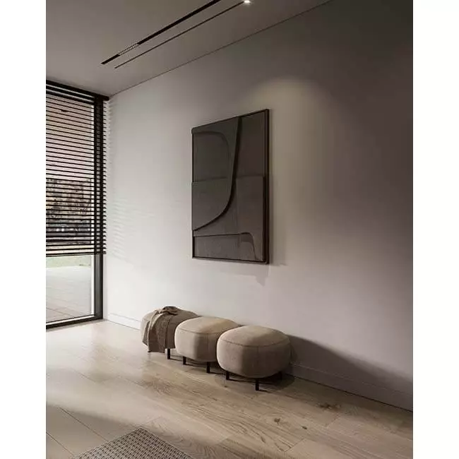 Ergovent plasterable frameless linear grille 1050 mm with 75 mm connection diameter - modular - 1 slot