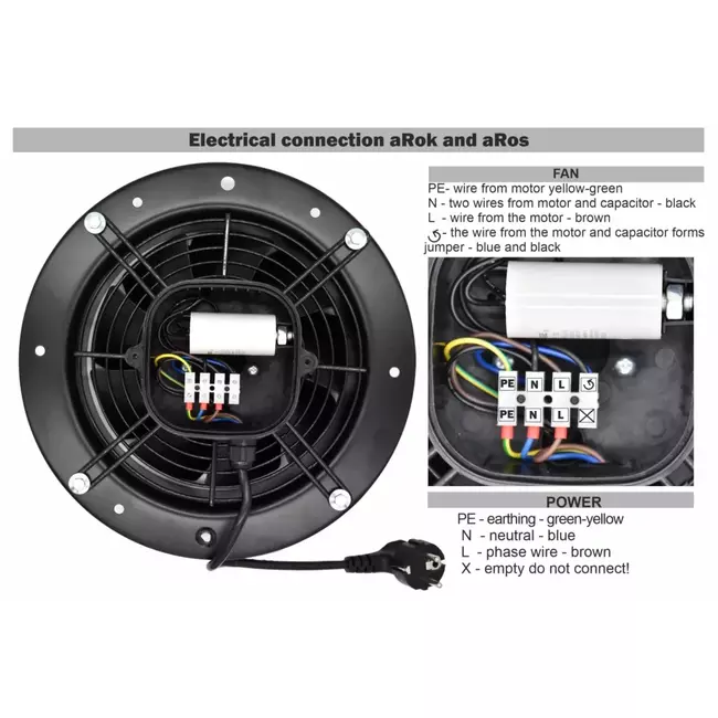 Axial fan round 300mm – 2330m³/h – aRos