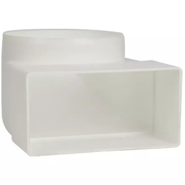 Rectangular plastic vertical 90° bend Ø 100mm - 110 x 55 - KLD