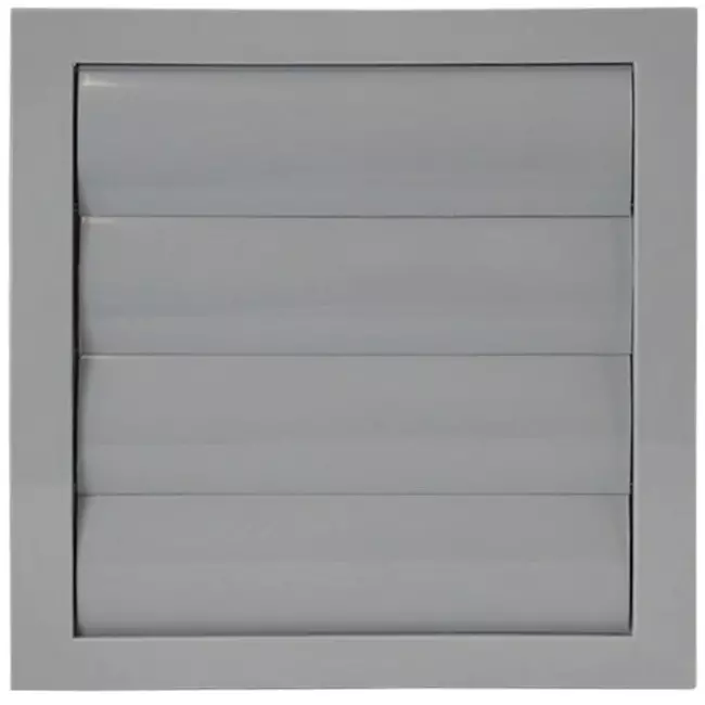 Gravity grille overpressure ventilation grille 190x190 diameter: 125 grey - ND12ZP