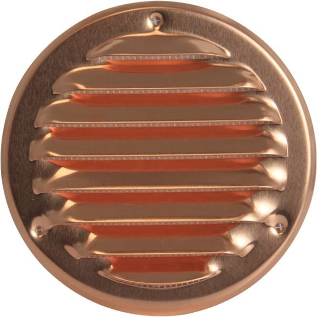 Metal ventilation grille round Ø100 mm copper - MR100Cu