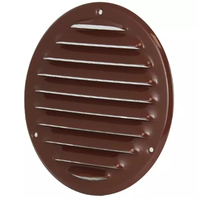 Metal ventilation grille round Ø125 mm brown - MR125B - RAL8016
