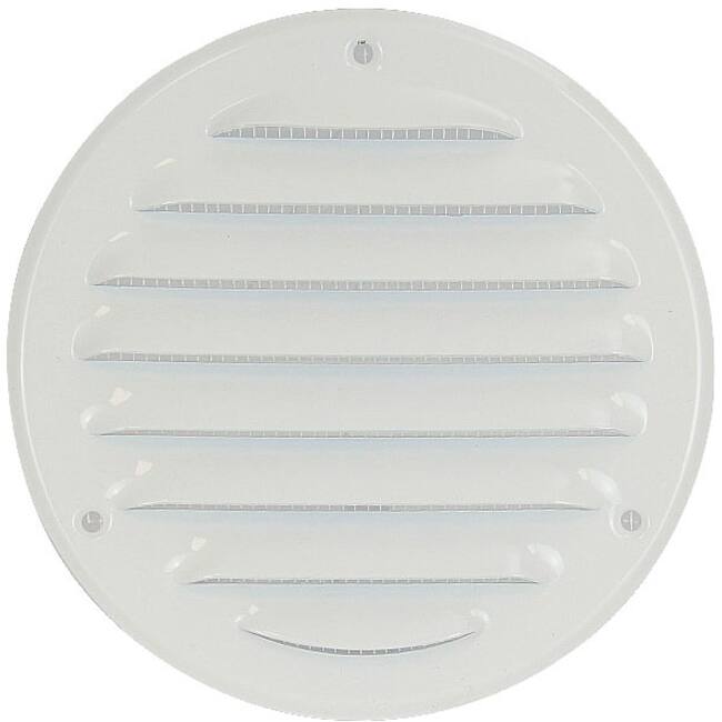 Metal ventilation grille round Ø 125mm white - MR125
